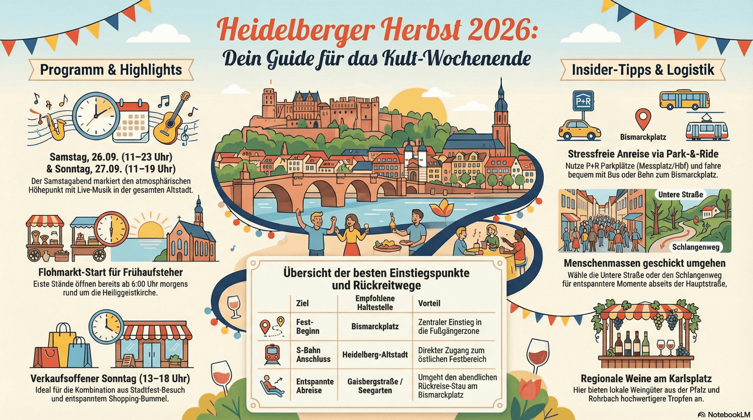 Mehr über den Artikel erfahren Heidelberger Herbst 2026: Termin, Flohmarkt, Bühnen & echte Insider-Tipps